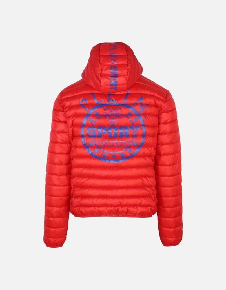 Plein Sport Padded Circle Logo Red Jacket