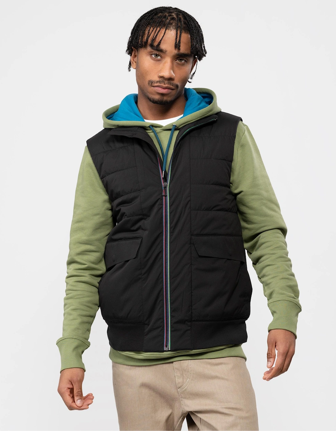 PS Mens Recycled Wadding Mixed Media Gilet, 6 of 5