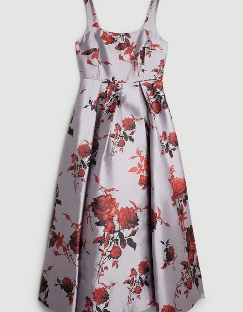 Lydia Millen Floral Jacquard Corseted Woven Maxi Dress