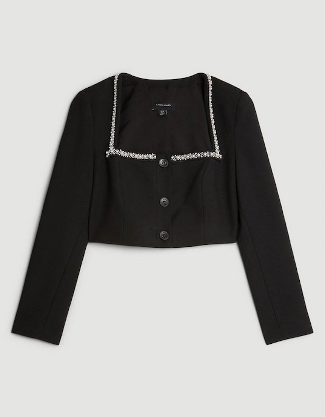 Lydia Millen Petite Compact Stretch Embellished Jacket