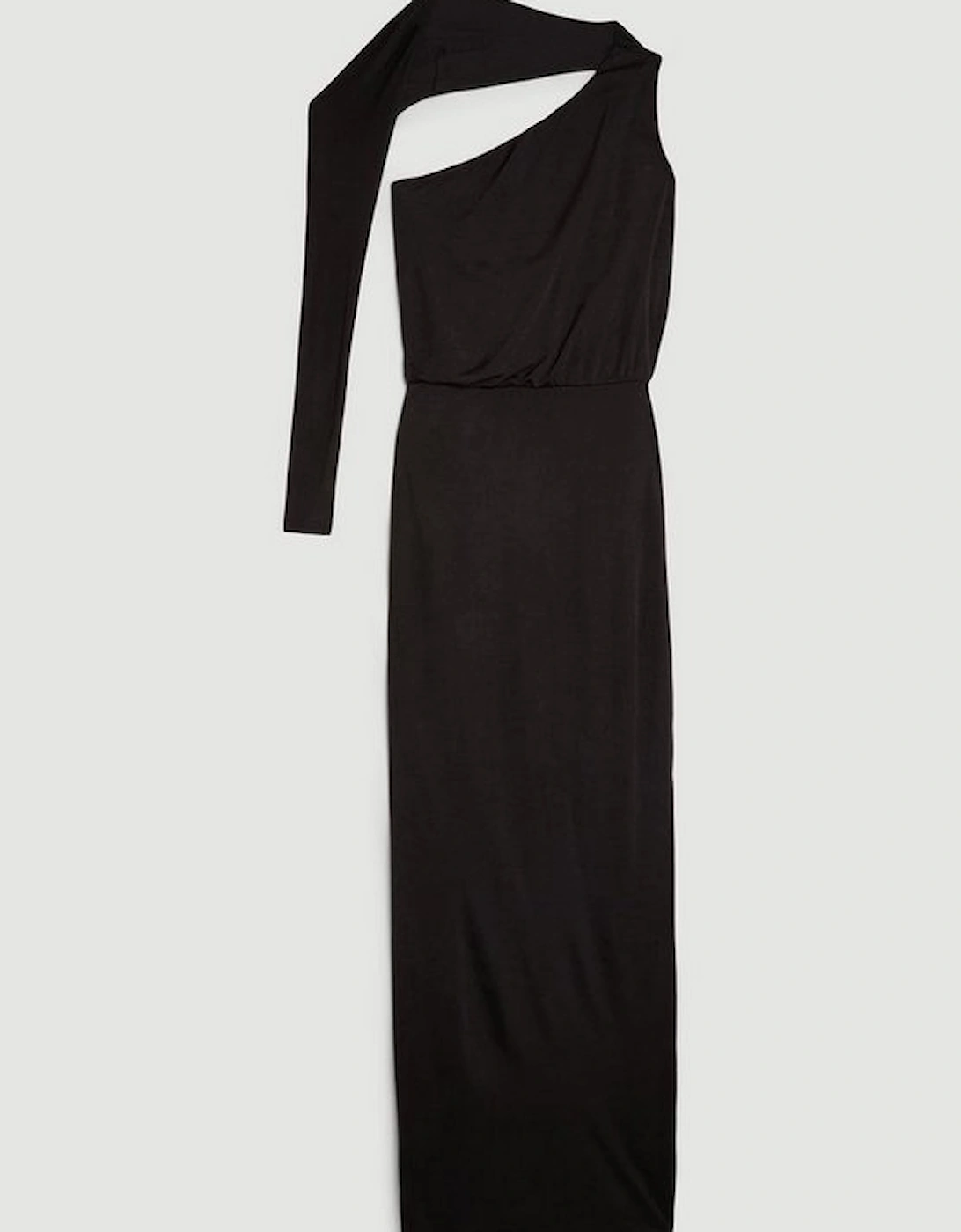 The Founder Premium Jersey Asymmetric Detail Dress