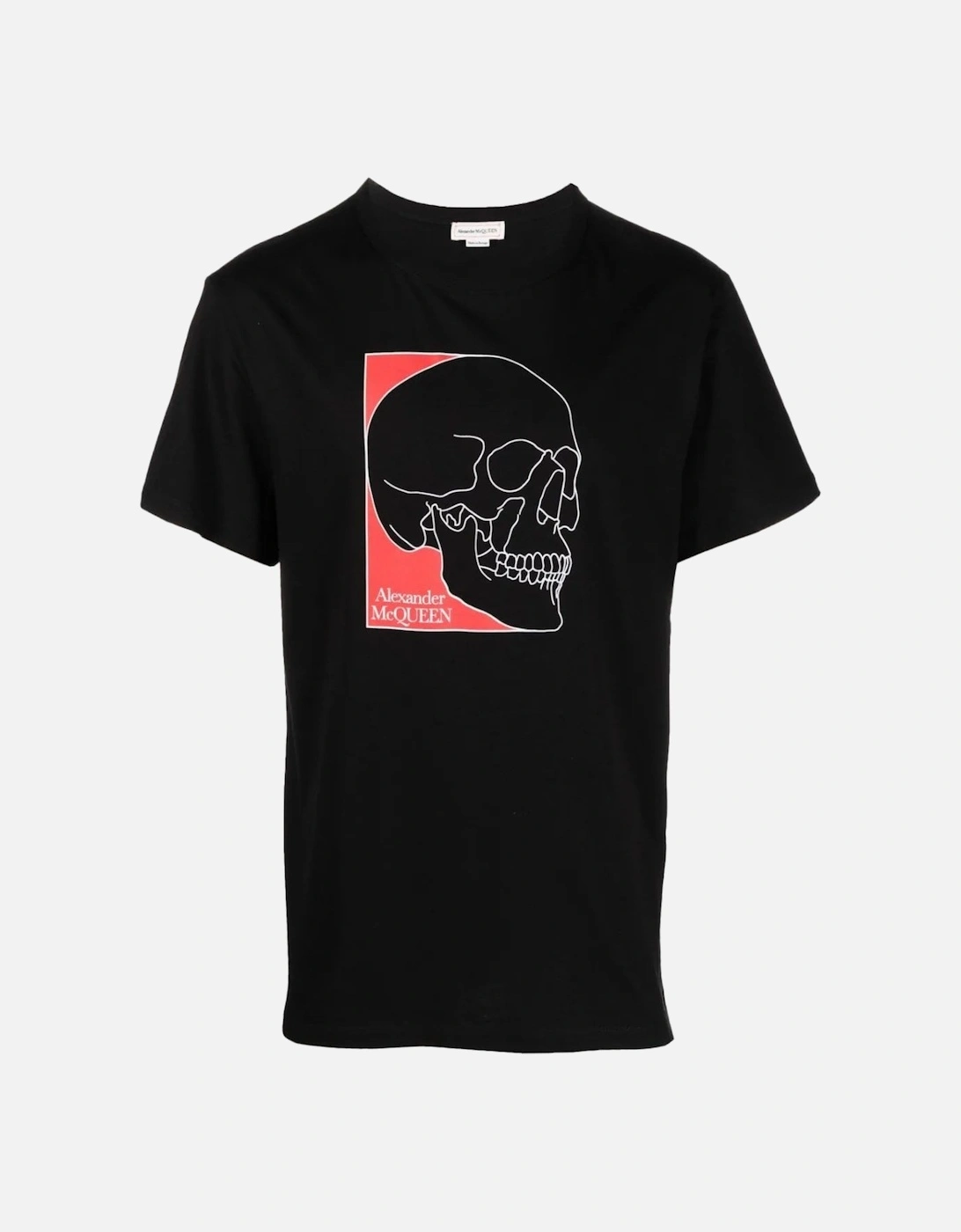 Outline Skull Print T-shirt Black, 6 of 5