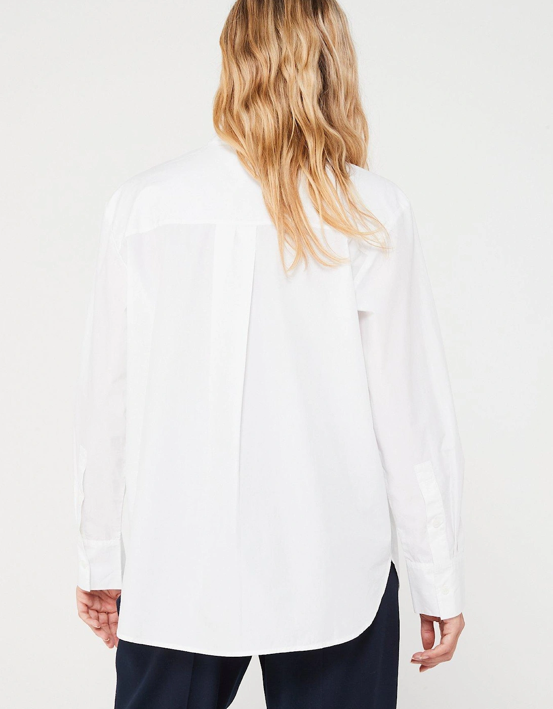 Embroidered Easy Fit Shirt - White