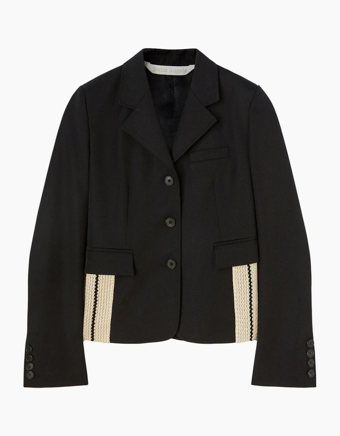 Palm Angels Women's Womens Fitted Track Blazer Black - Size: 12