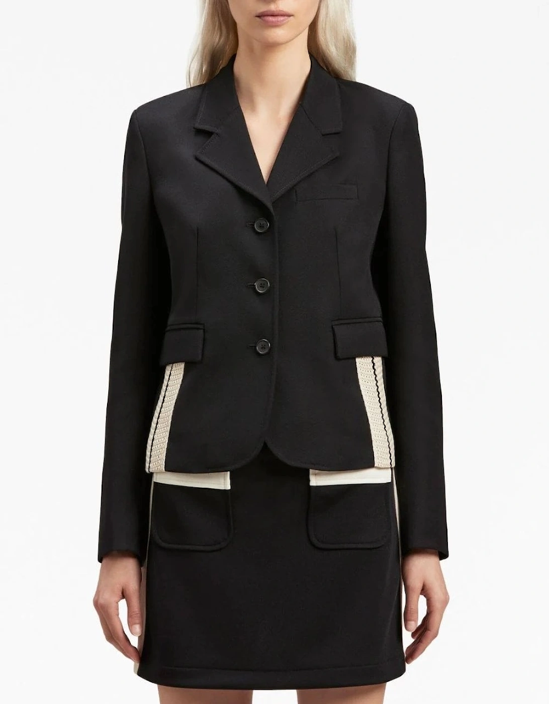Womens Fitted Track Blazer Black