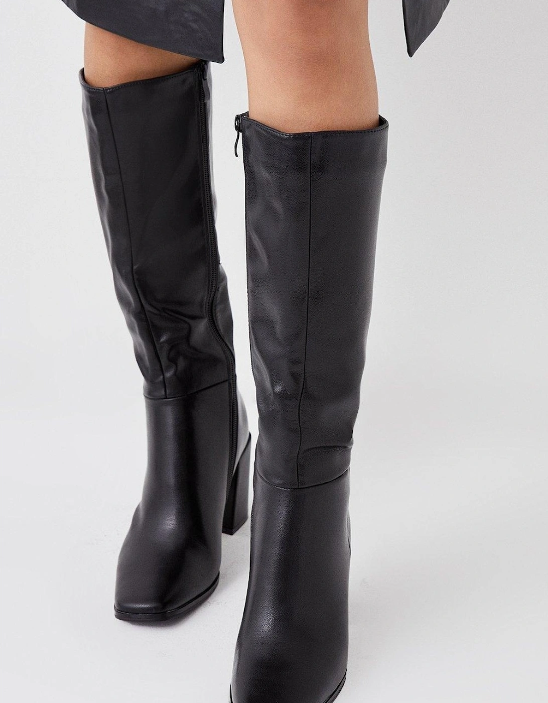 Womens/Ladies Kristen Square Toe Knee-High Boots, 4 of 3