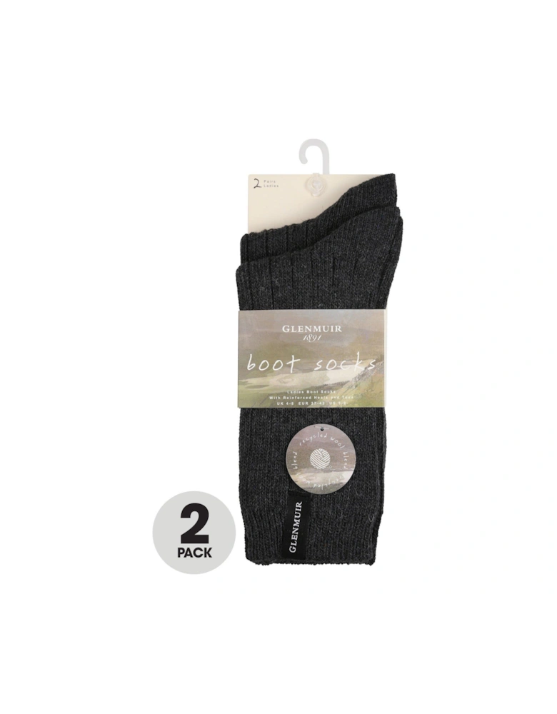 2 Pack Classic Boot Sock - Charcoal