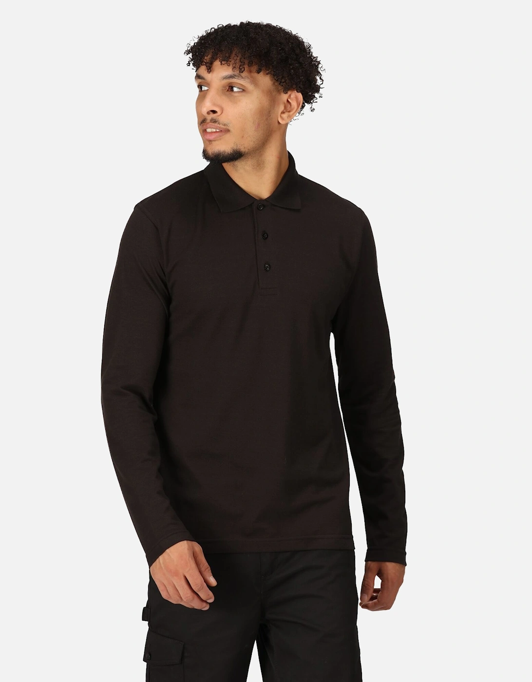 Mens Pro Long-Sleeved Polo Shirt