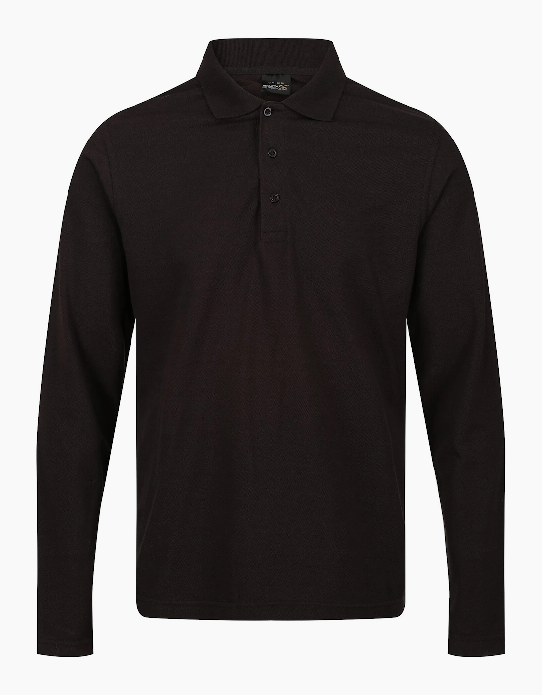 Regatta Men's Black Professional Long-Sleeved Polo Shirt - Size: 42