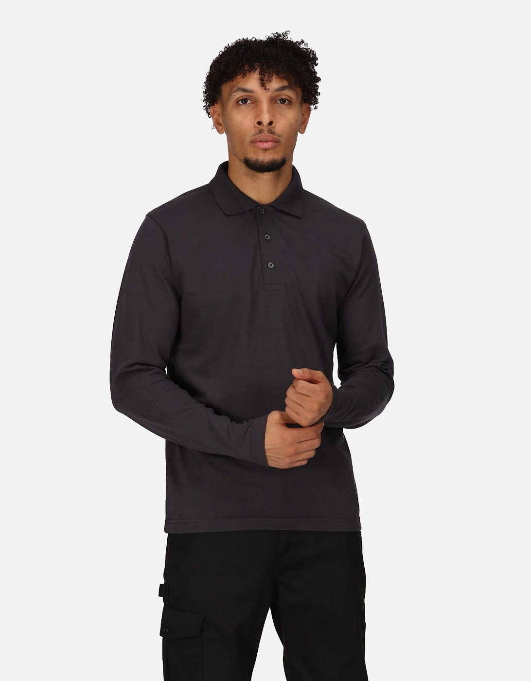 Mens Pro Long-Sleeved Polo Shirt