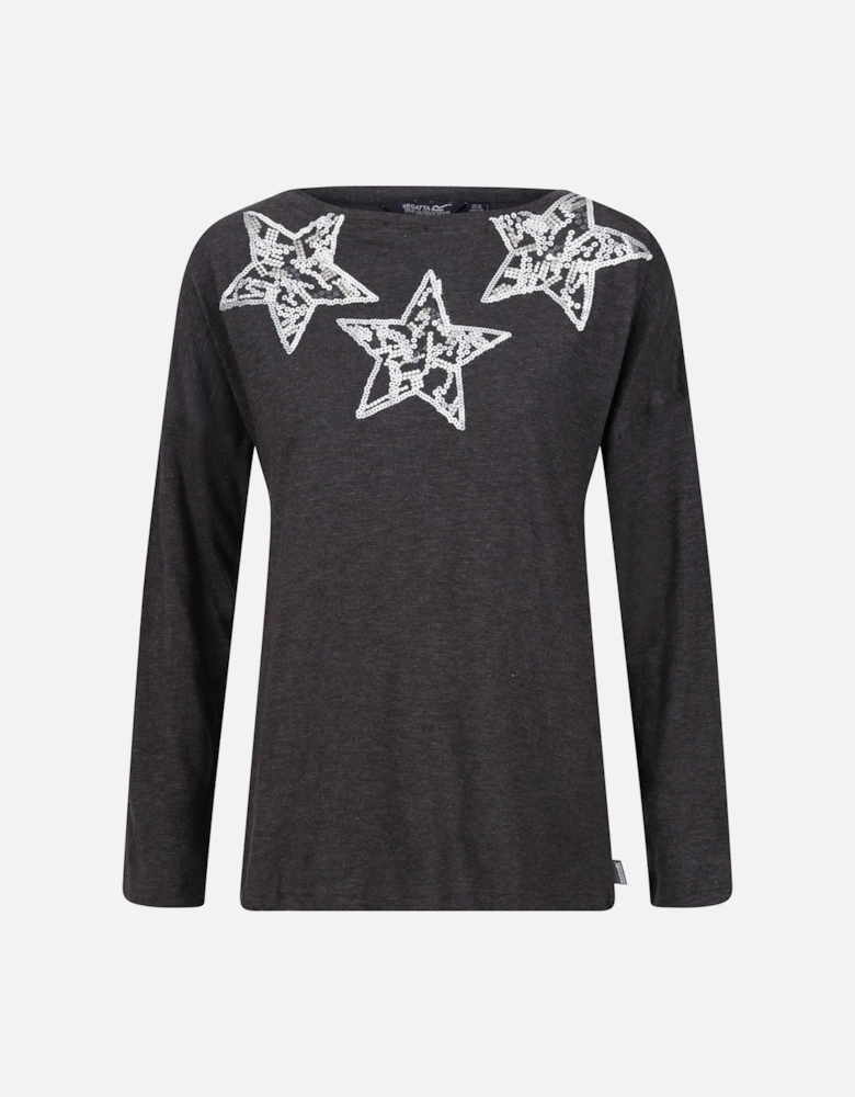 Womens/Ladies Carlene Stars Long-Sleeved T-Shirt