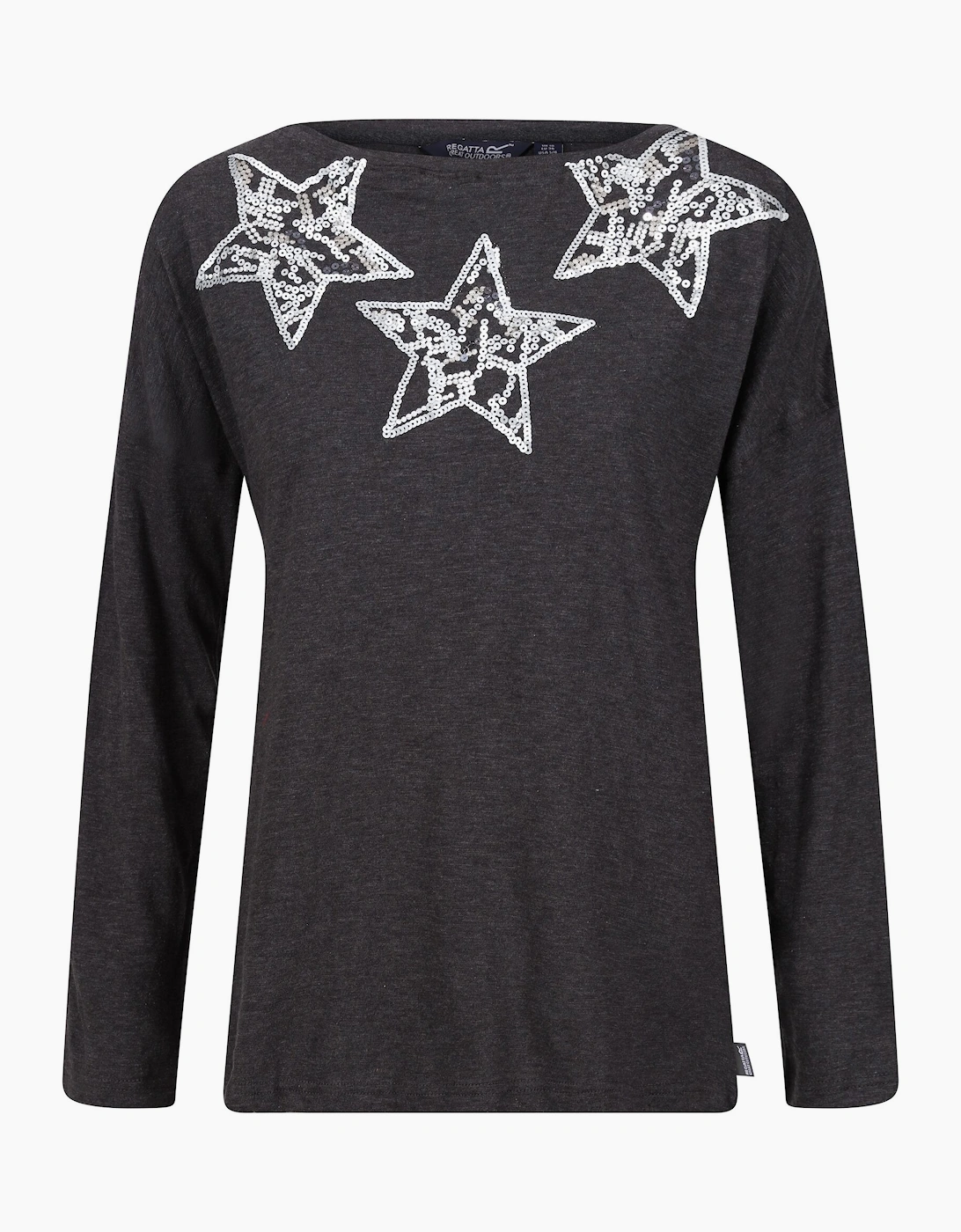 Regatta Women's Grey / Carlene Stars Long-Sleeved T-Shirt - Size: 14