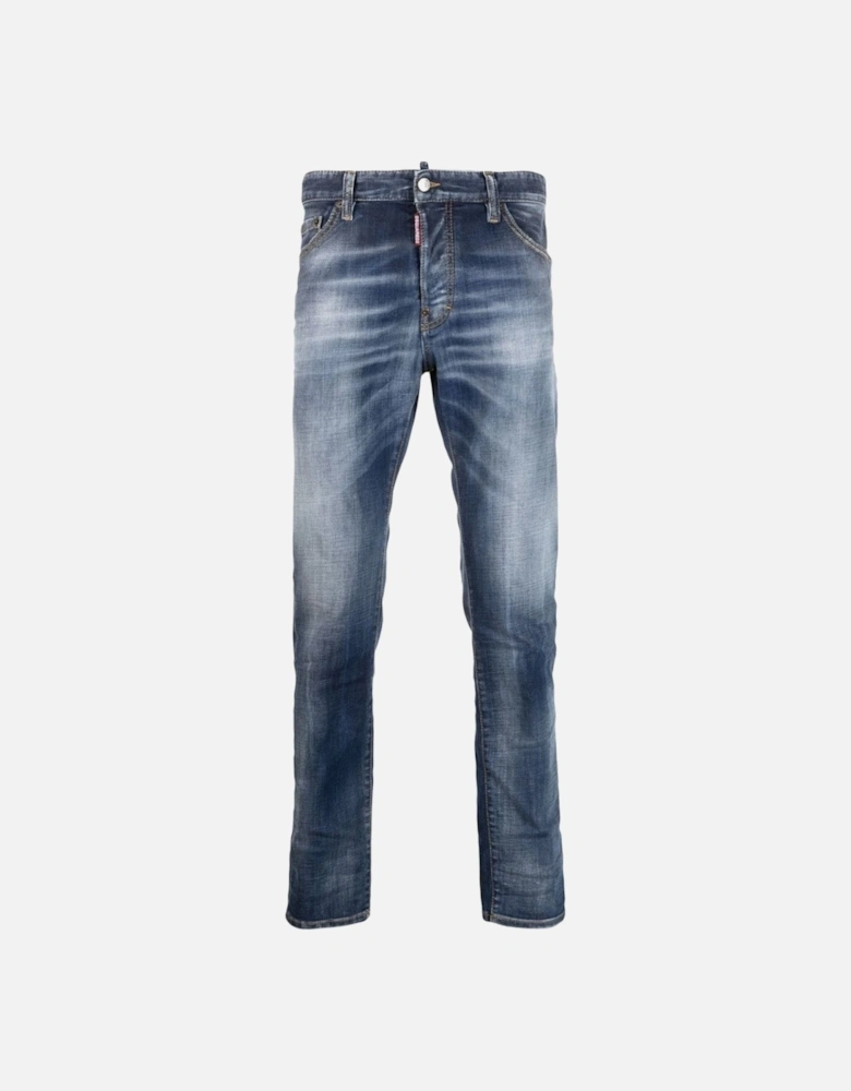 Distressed-Effect Slim-Leg Jeans