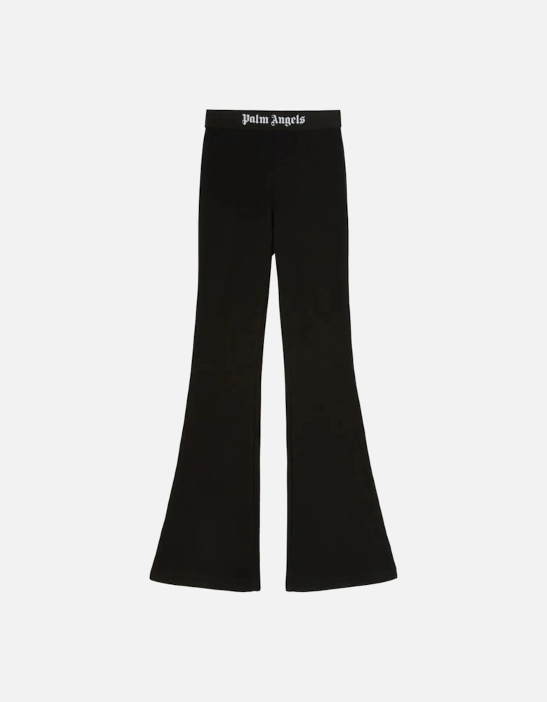 Womens Logo Flare Joggers Black