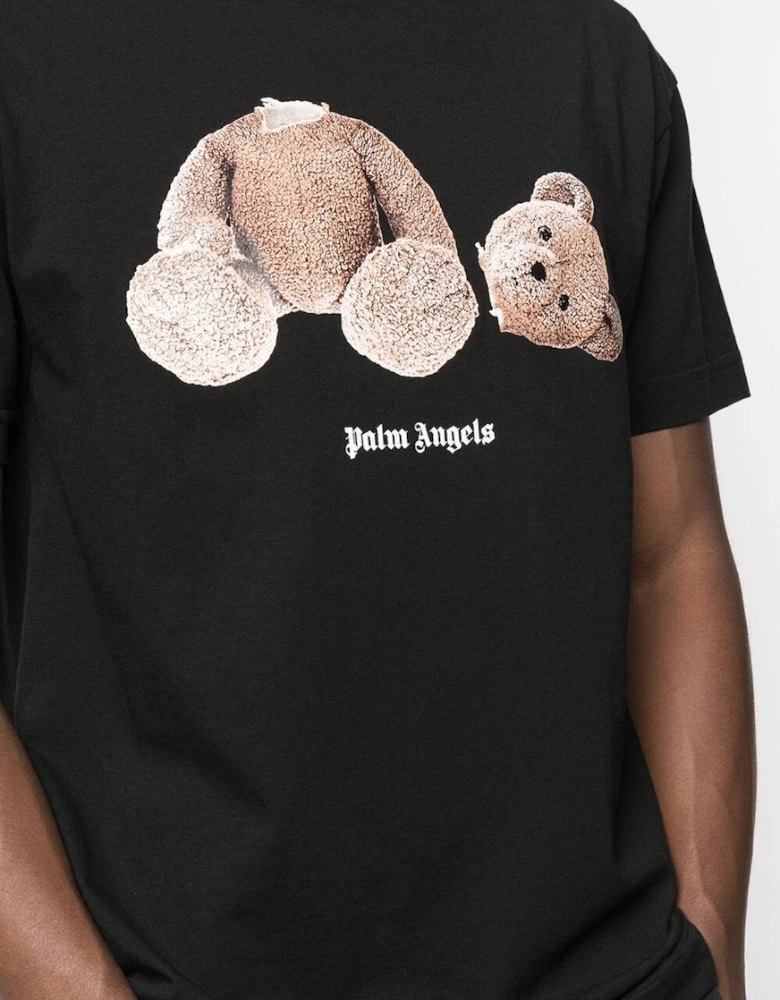 Teddy Bear Print T-shirt in Black