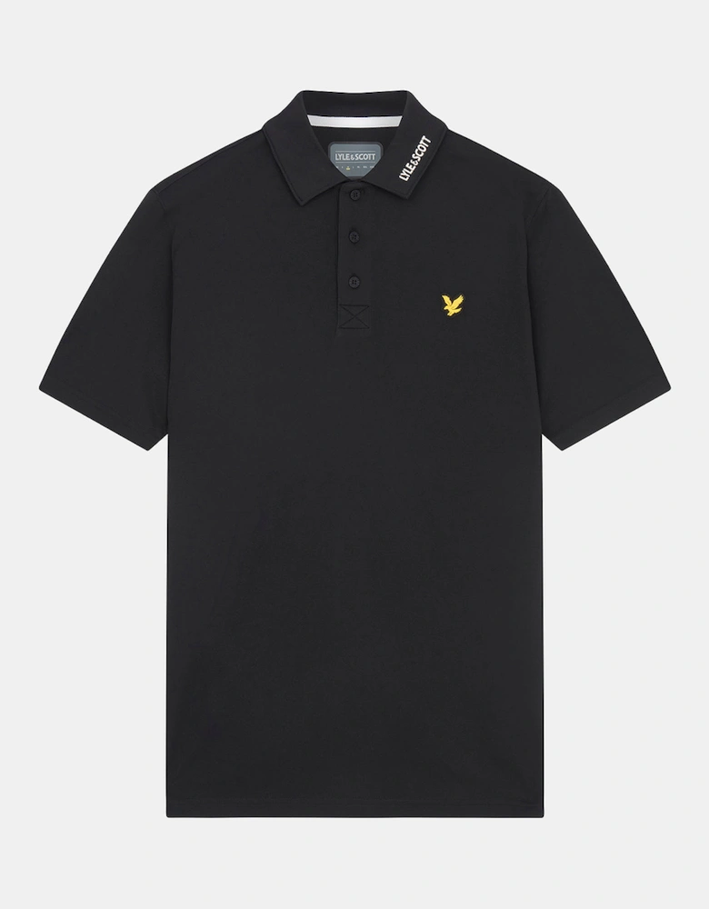 Golf Collar Logo Technical Polo Shirt