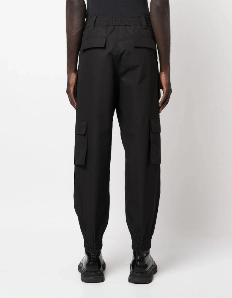 Cotton Cargo Trousers Black