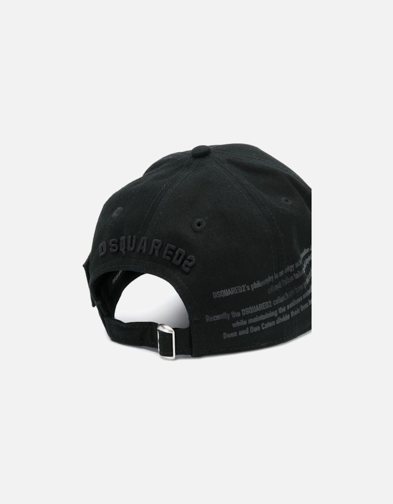 Iconic Embroidered Baseball Cap Black