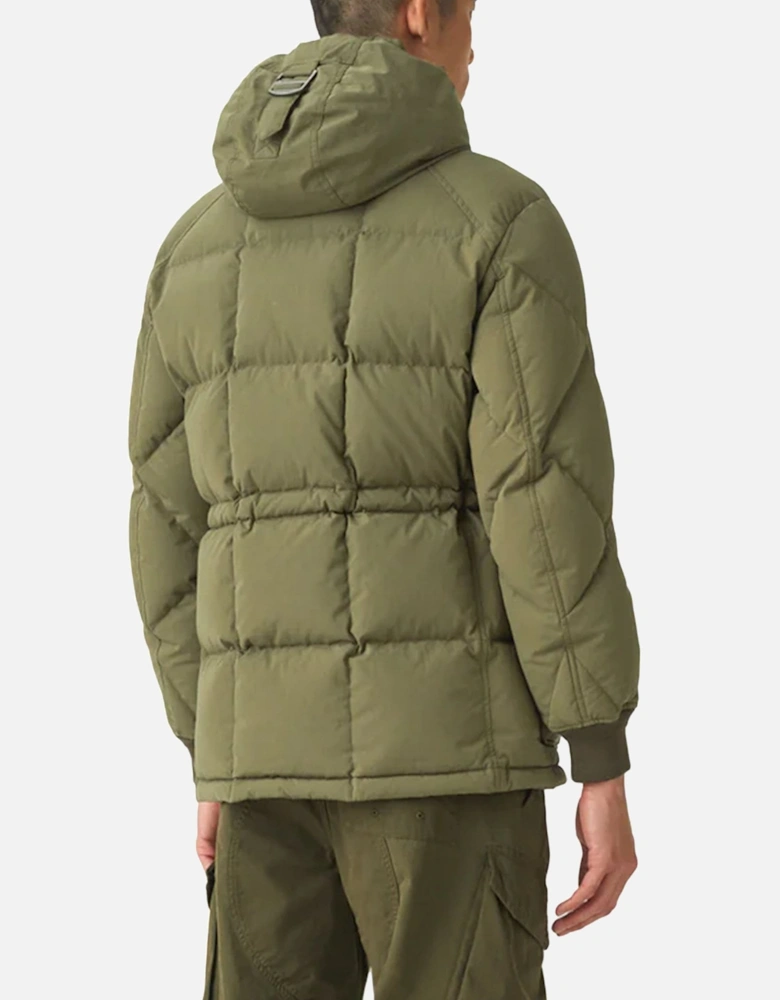 Hawthorn Box Quilt Olive Hooded Jacket