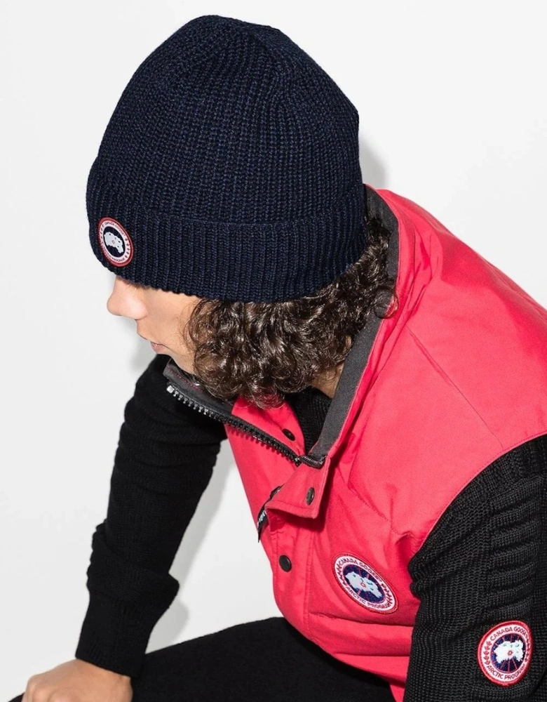 Rib Toque Disc Hat Navy