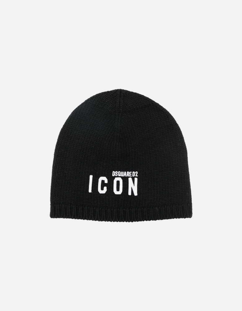 Be Icon Knitted Hat Black