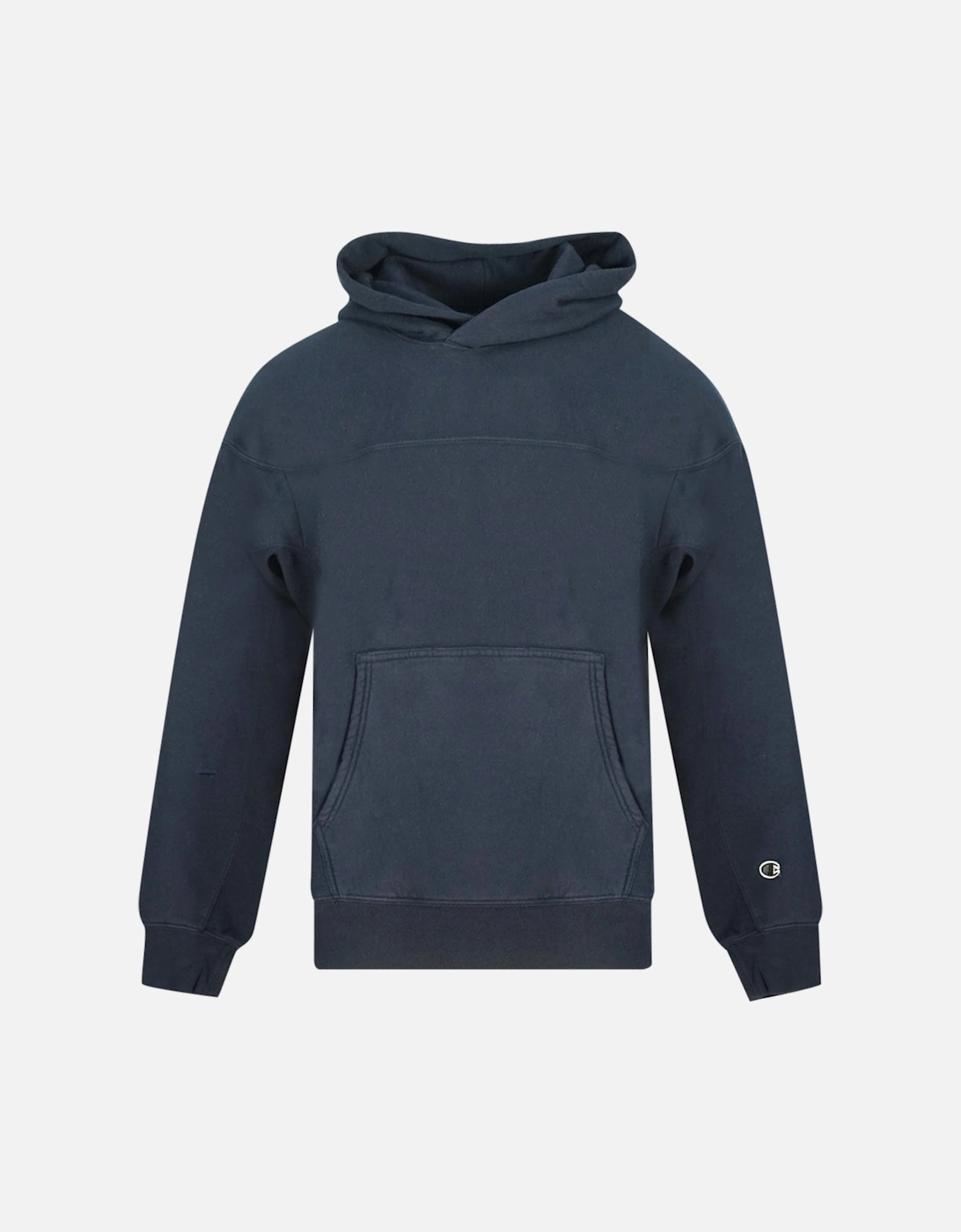Small Logo On Sleeve Navy Blue Hoodie, 3 of 2