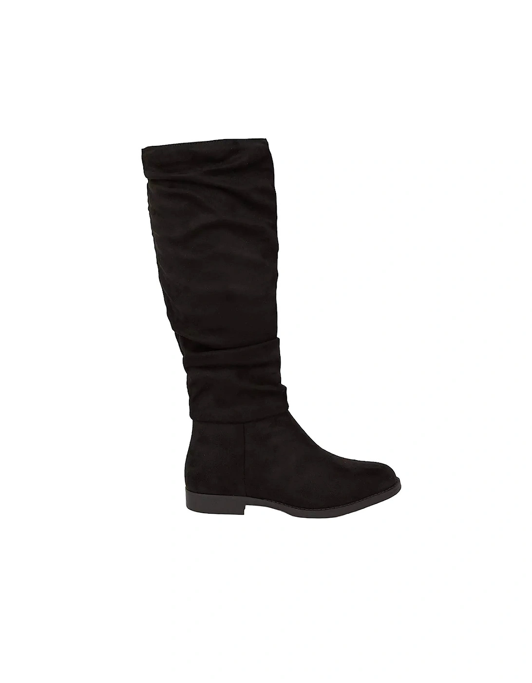 Womens/Ladies Karina Ruched Flat Knee-High Boots