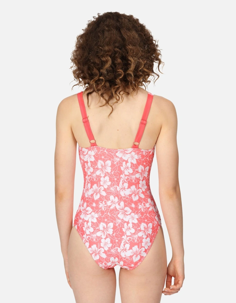 Womens/Ladies Sakari Hibiscus Tummy Control One Piece Swimsuit