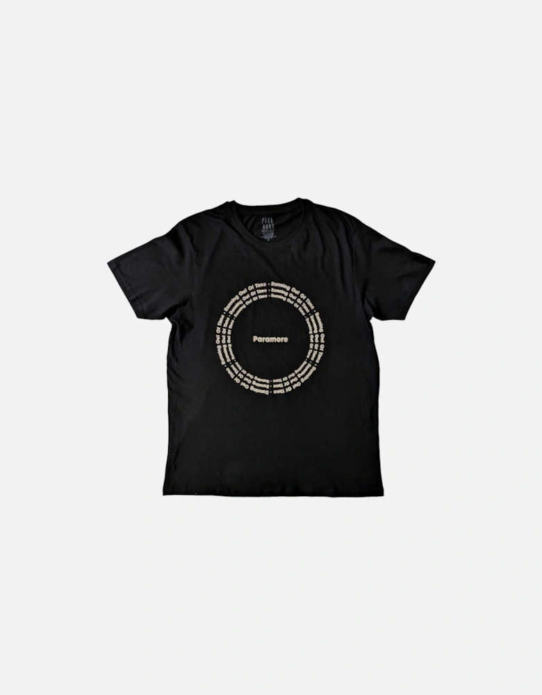 Unisex Adult Running Out Of Time Circle Cotton T-Shirt