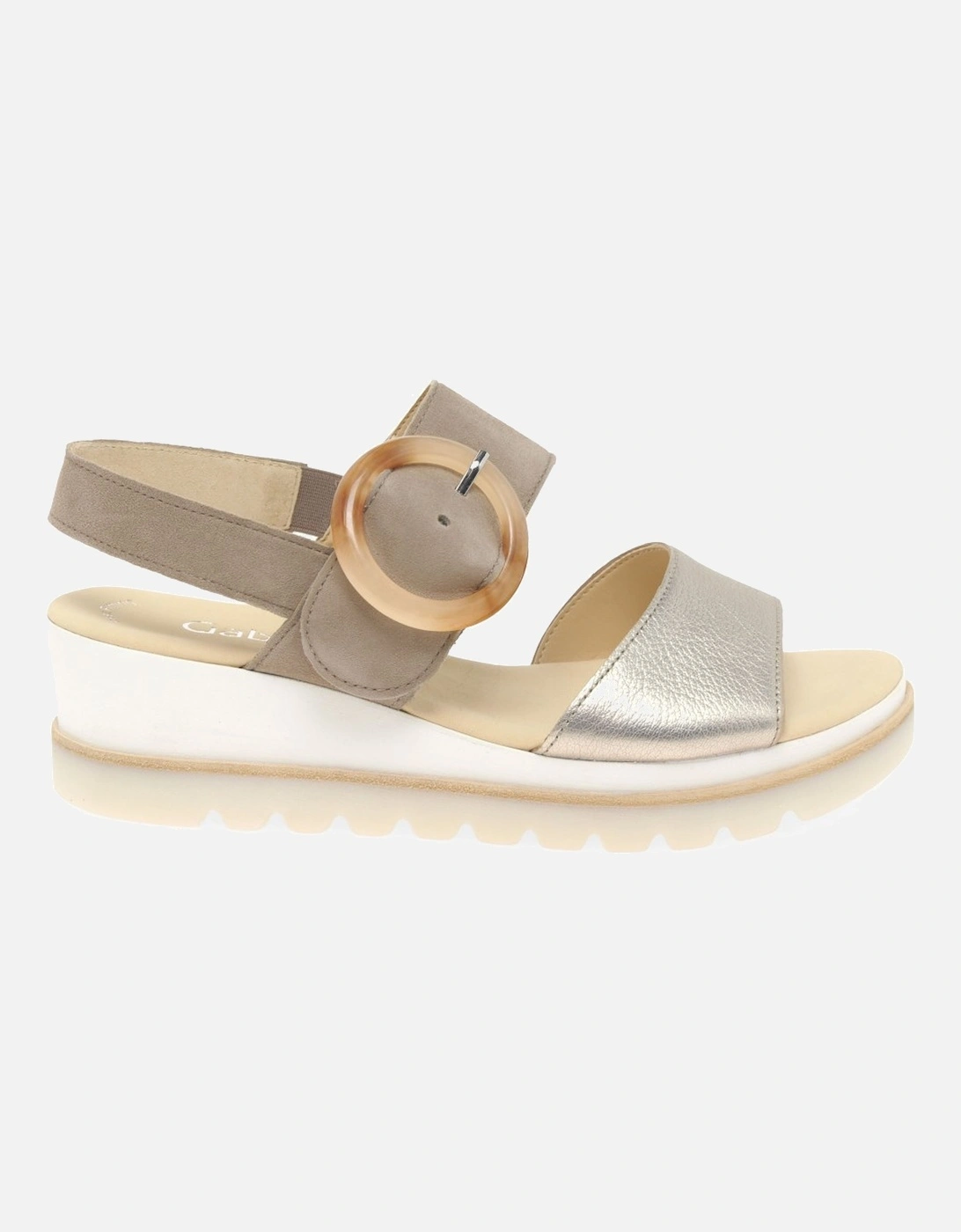 Yeo Womens Wedge Mid Heel Sandals