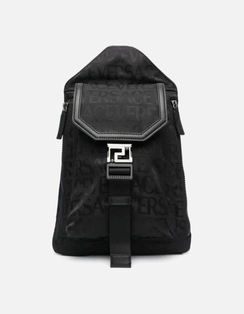 One Shoulder Nylon Bag Black