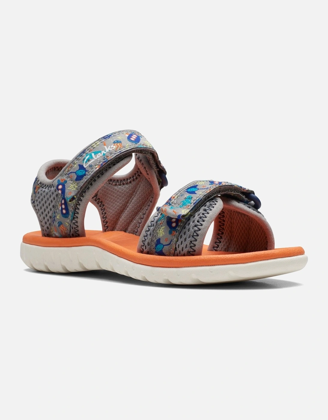 Clarks Clarks Boy's Surfing Tide K Boys Infant Sandals - Grey Print