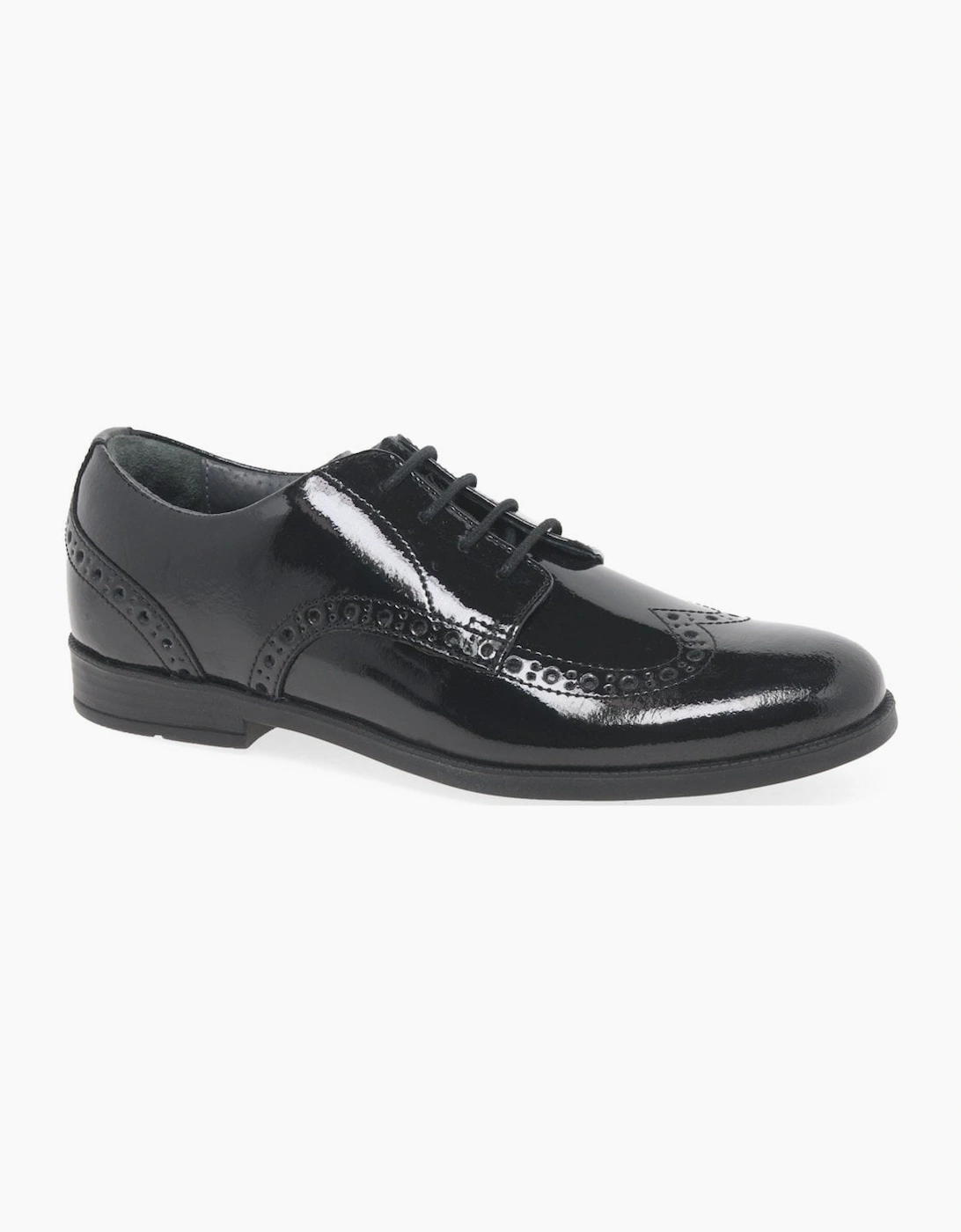 Start-Rite Girls Black 'S Brogue Pri School Shoes - Size: 12/F (Standard) Kids