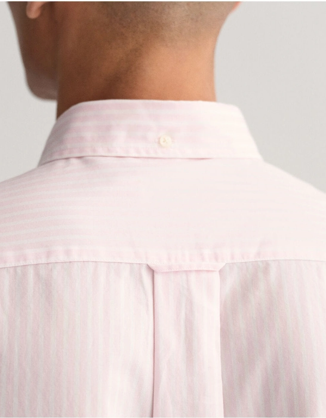 Regular Fit Striped Poplin Light Pink Shirt