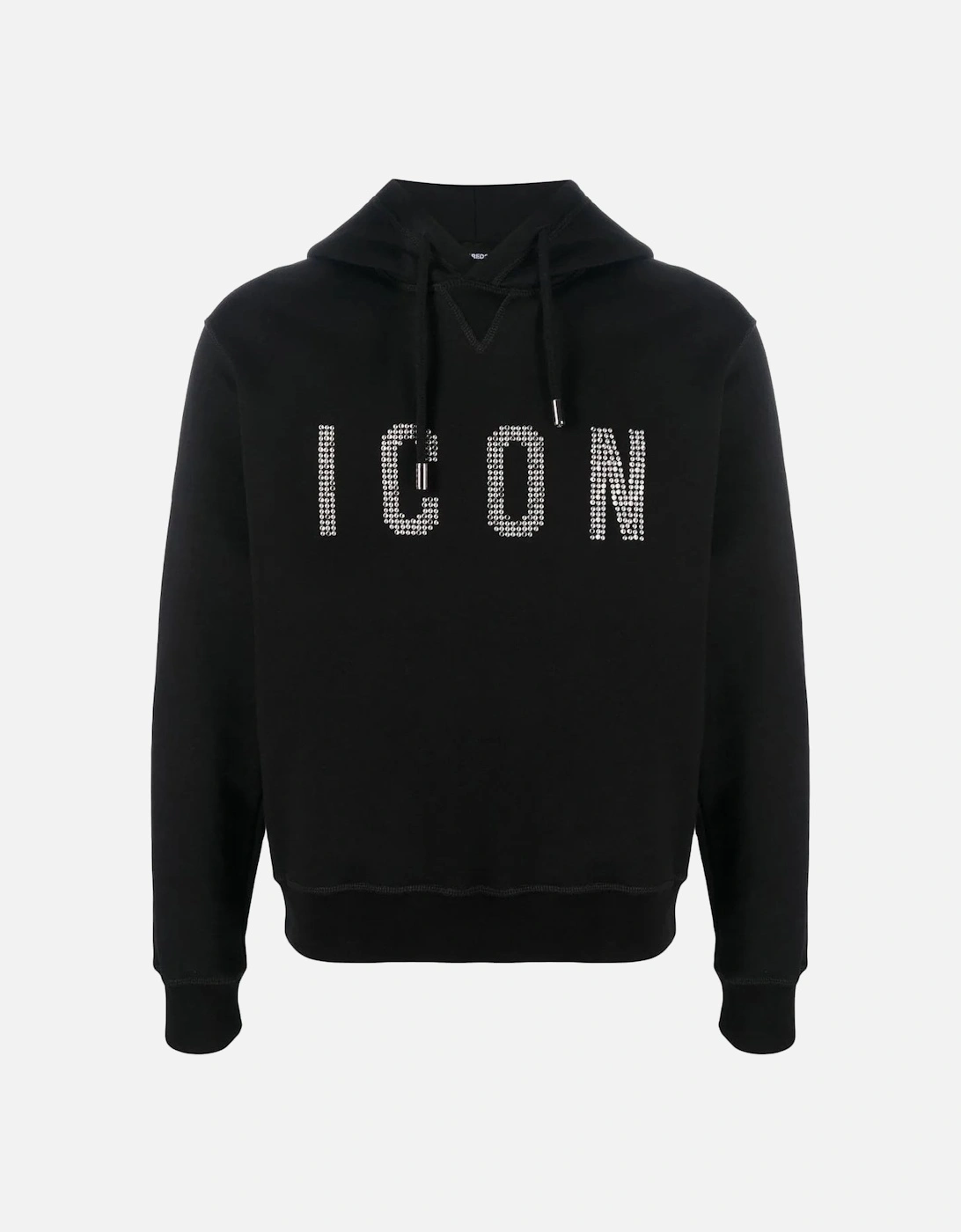 Pullover Icon Studded Hooded Top Black, 6 of 5