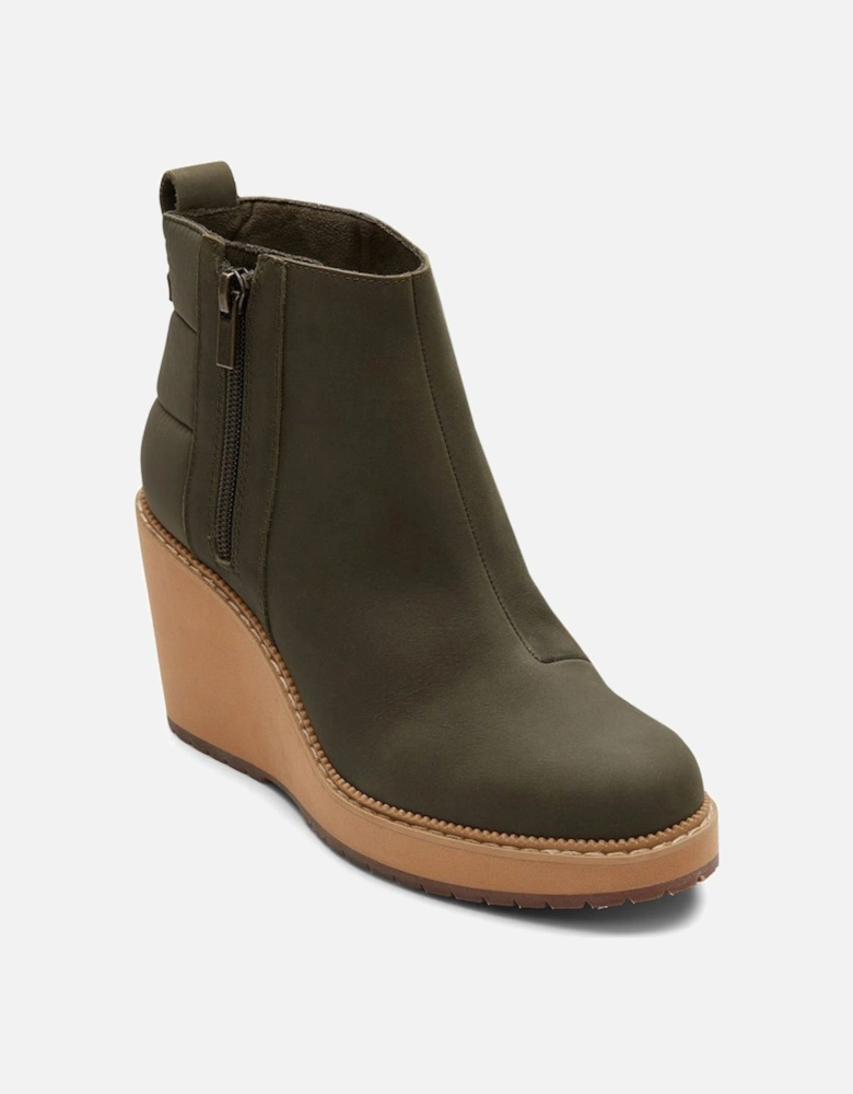 Raven Womens Ankle Wedge Boots