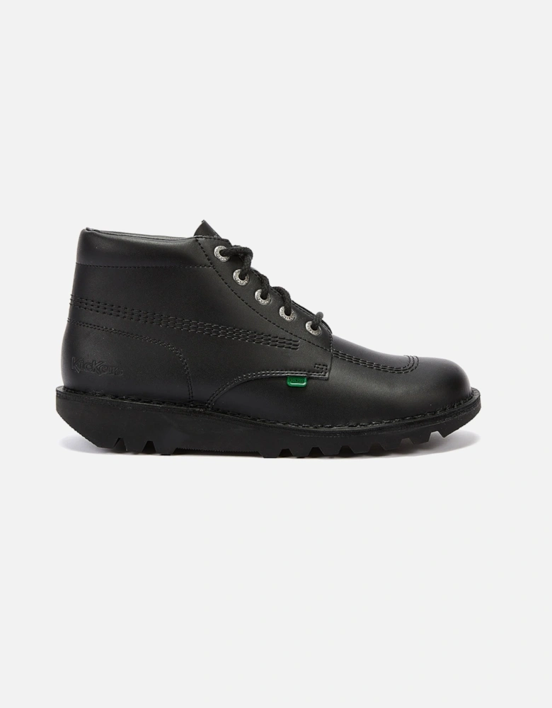 Kick Hi Youth Black Leather Ankle School Boots