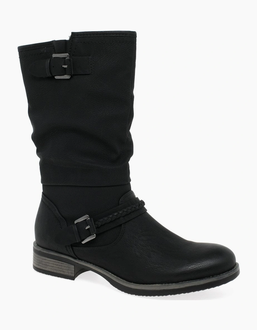 Rieker Women's Estella Womens Calf Length Slouch Boots - Black - Size: 8/D