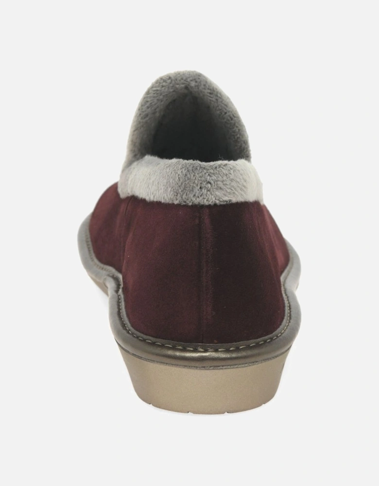 Nicola III Womens Faux Fur Lined Full Suede Slippers