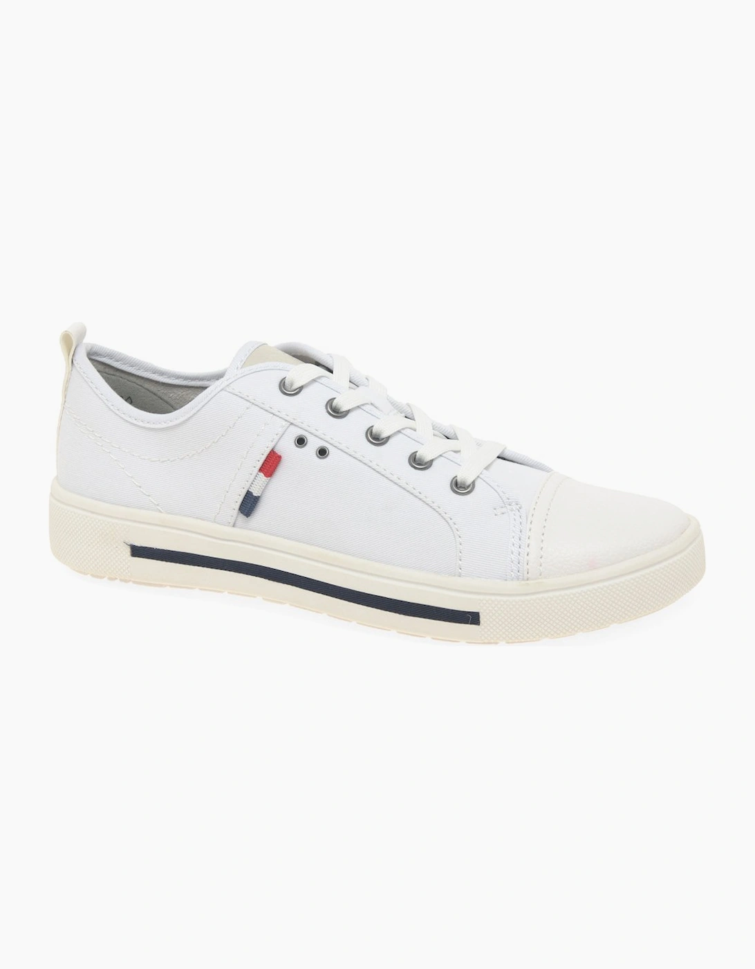 Softline Women's Contract Womens Canvas Trainers - White - Size: 4