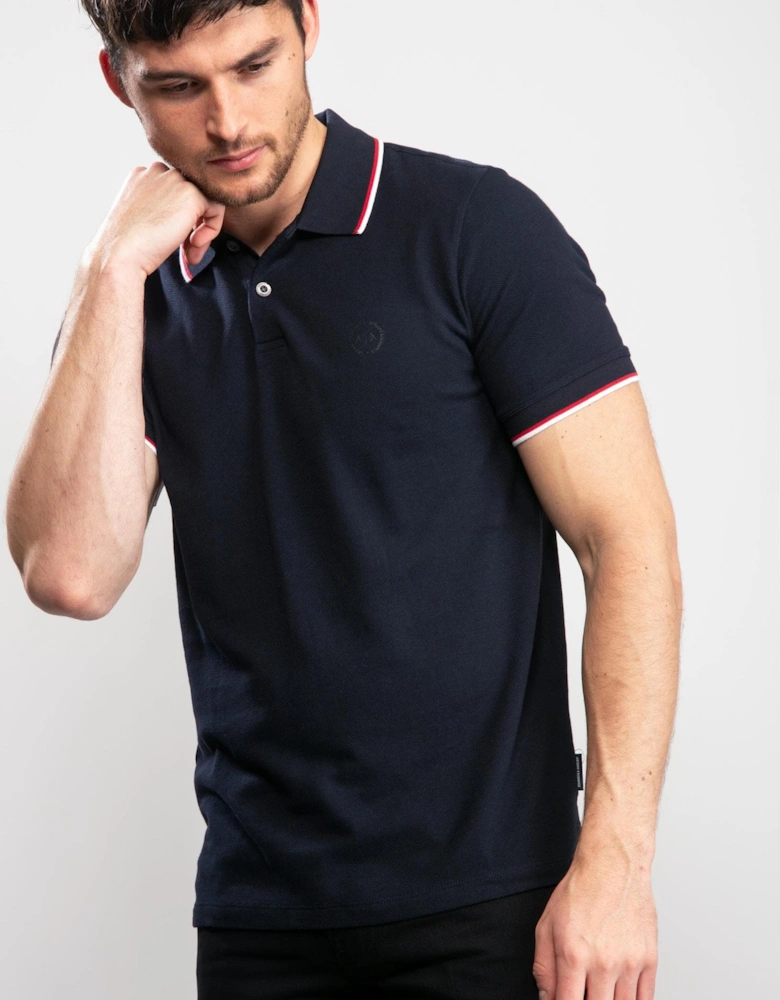 Mens Small Logo Pique Polo Shirt