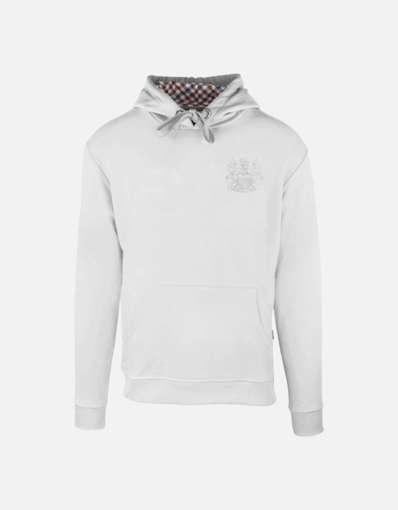 Monotone Aldis Emblem Logo White Hoodie