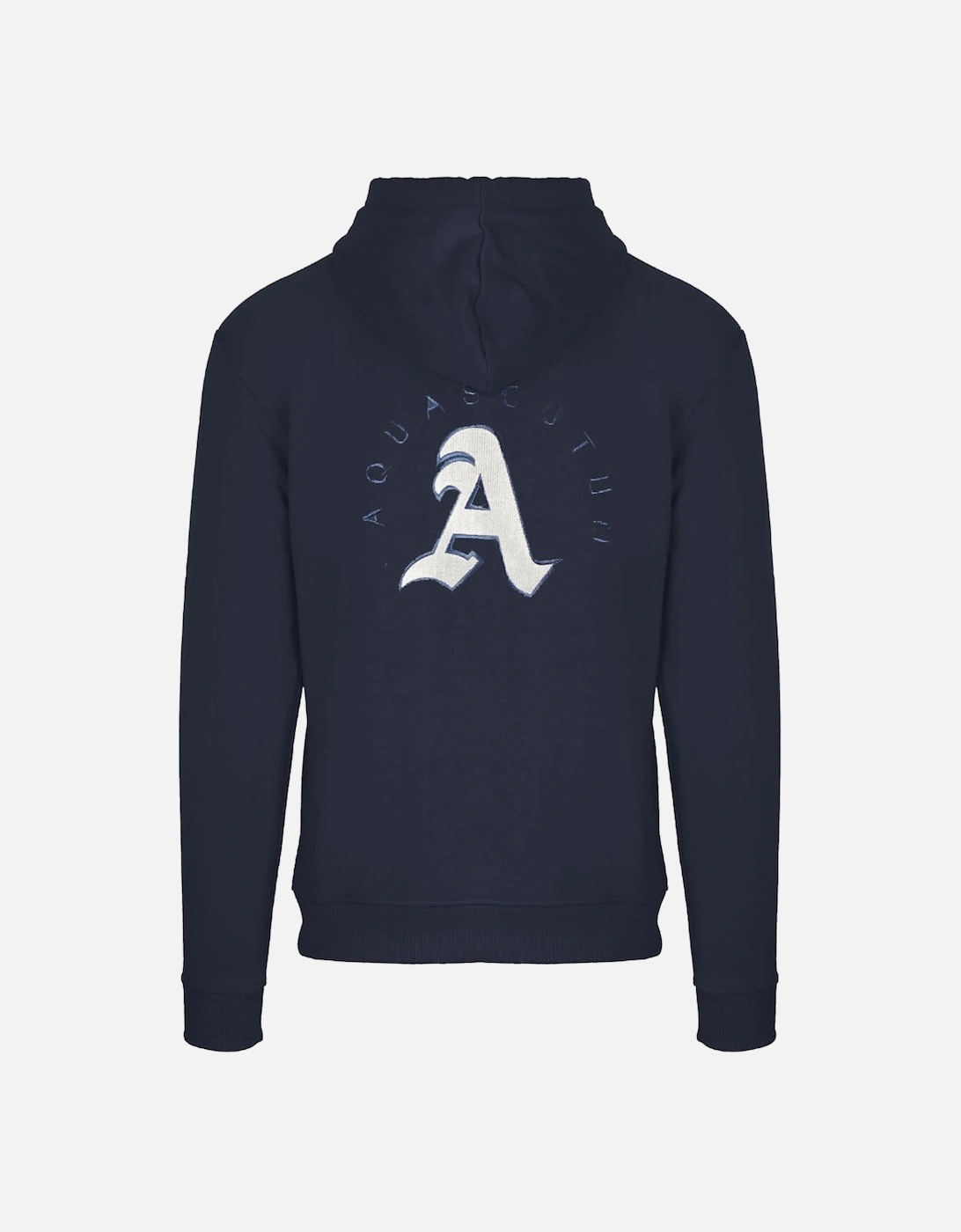 Monotone Aldis Emblem Logo Navy Blue Hoodie