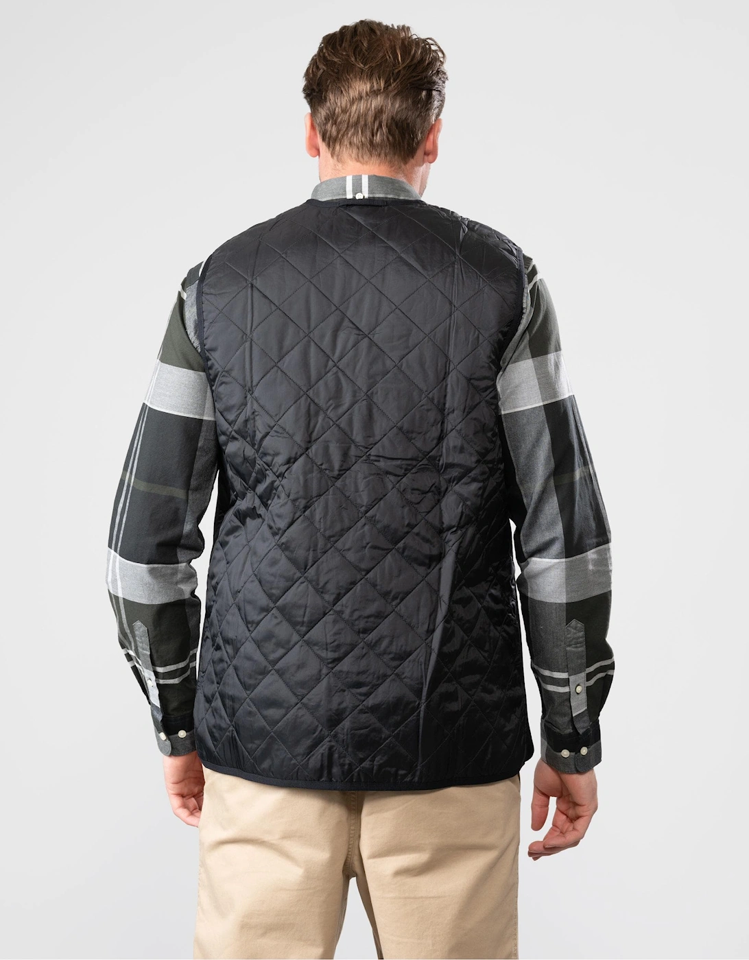 Quilted Mens Waistcoat/Zip-In Liner