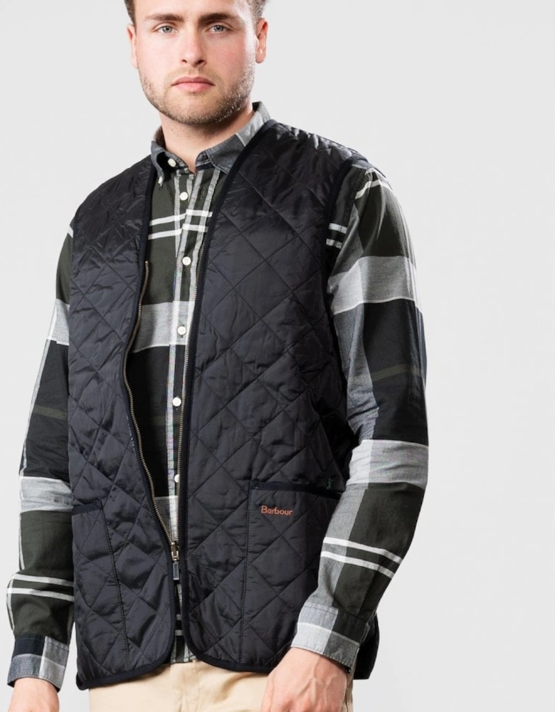 Quilted Mens Waistcoat/Zip-In Liner