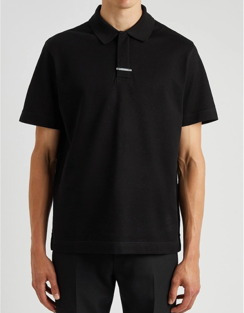 Classic Fit Plaque Polo Black