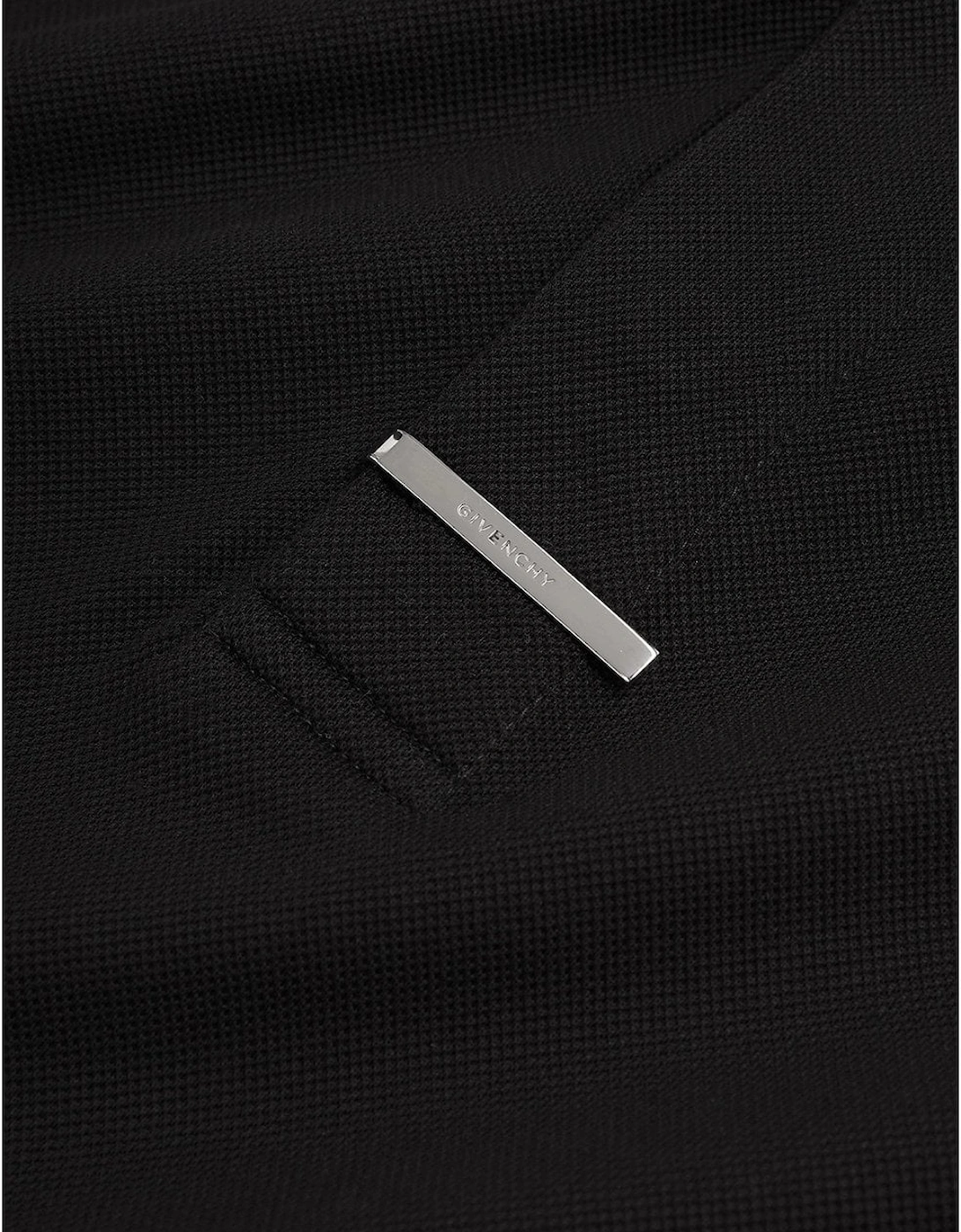 Classic Fit Plaque Polo Black