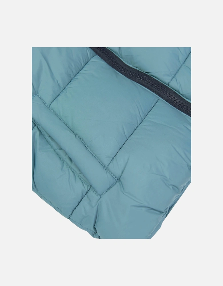 Aqua Blue Logo Puffer Coat
