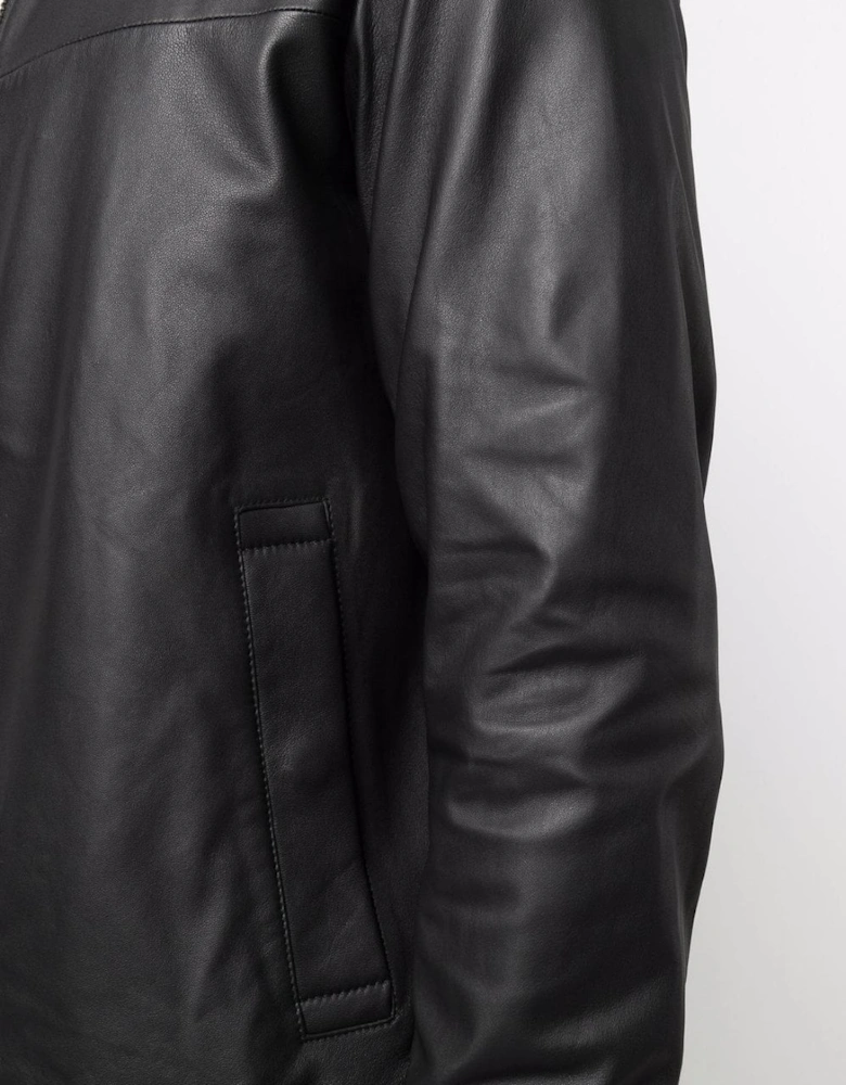 Leather Zip Jacket Black