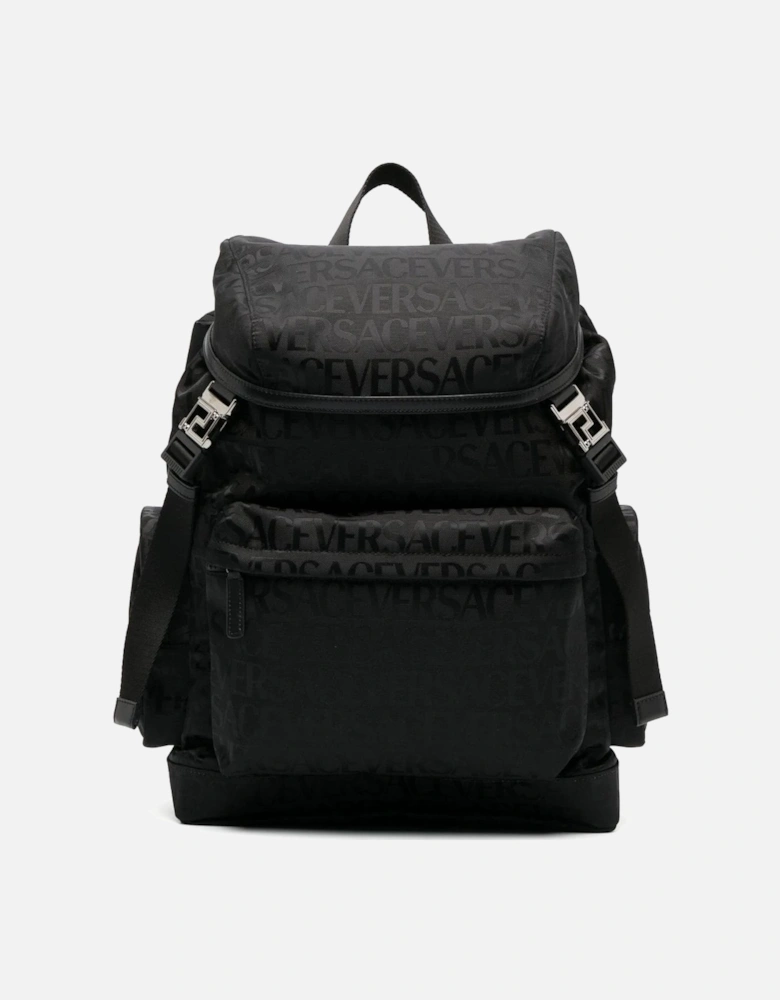 Nylon Fabric Backpack Black